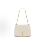SAINT LAURENT YSL Jamie 4.3 Brand logo bronze accessory shoulder bag Medium-sized women retro white